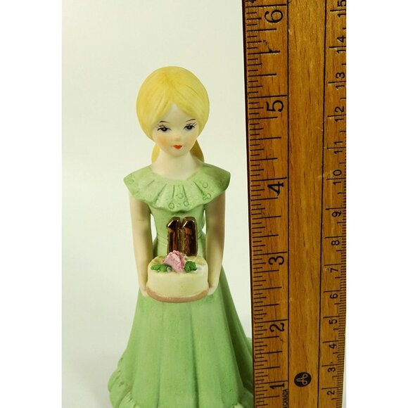 Growing Up Birthday Girls 11 Years Old Birthday Figurine Vintage Enesco 1981 - Picture 7 of 8